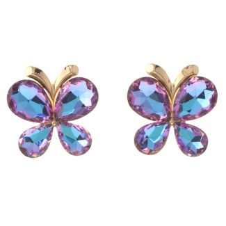 Crystal Butterfly Post Earrings