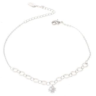 Rhodium Plated Anklet