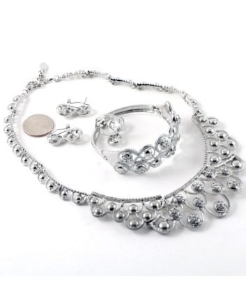 Silver Plated Necklace Set