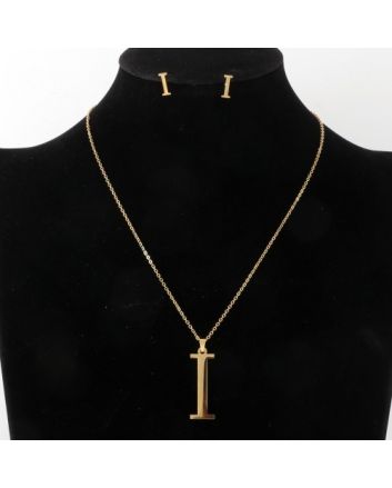 Stainless Steel Pendant Earring Set
