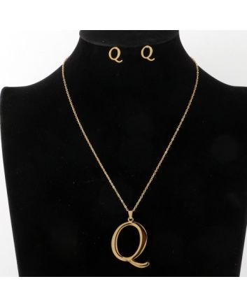 Stainless Steel Pendant Earring Set