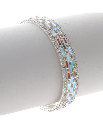 Rhinestone Stretch Cuff Bracelet 
