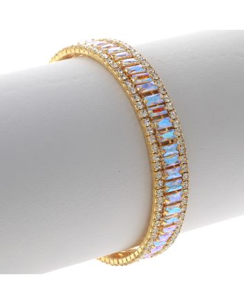 Rhinestone Stretch Cuff Bracelet 