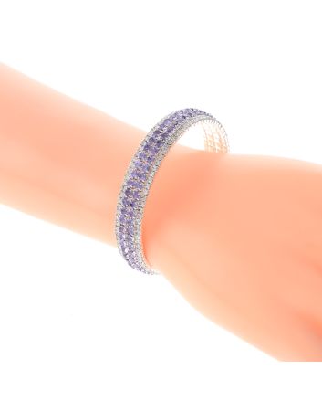 Rhinestone Stretch Cuff Bracelet 