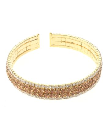 Rhinestone Stretch Cuff Bracelet 