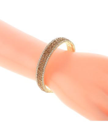 Rhinestone Stretch Cuff Bracelet 