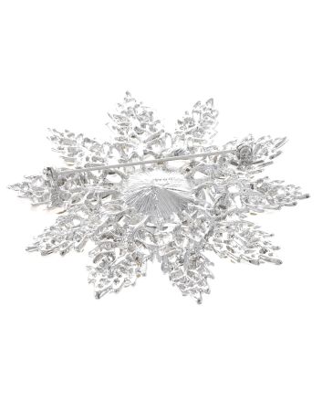 Large Crystal Flower Brooch