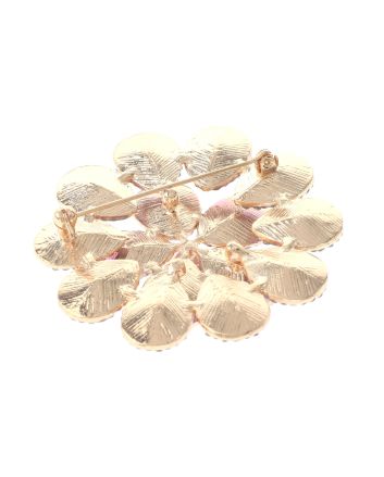 Crystal Flower Brooch