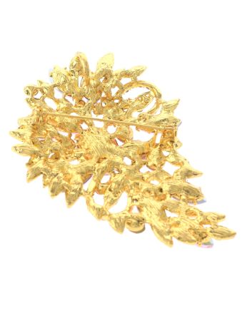 Crystal Flower Brooch