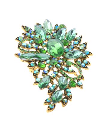 Crystal Flower Brooch