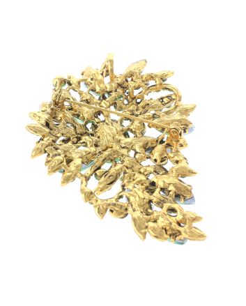 Crystal Flower Brooch
