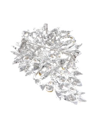 Crystal Flower Brooch