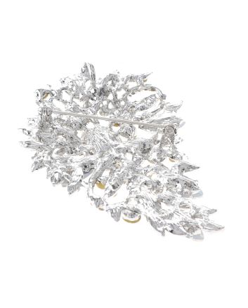 Crystal Flower Brooch