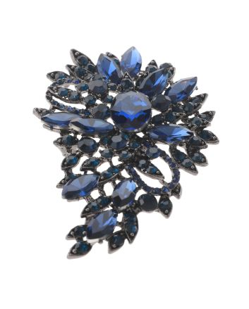 Crystal Flower Brooch