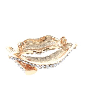 Crystal Lips Brooch
