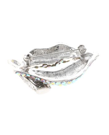Crystal Lips Brooch