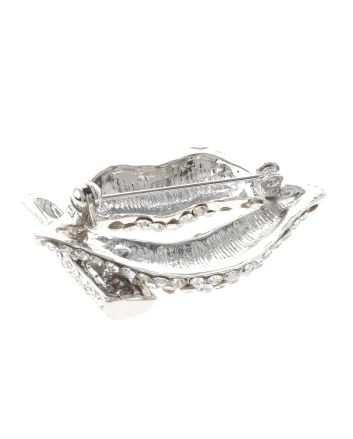 Crystal Lips Brooch