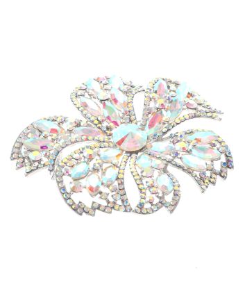 Large Crystal Flower Brooch