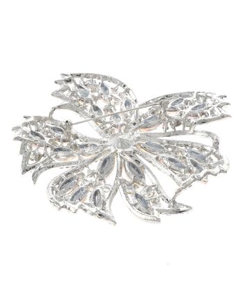 Large Crystal Flower Brooch