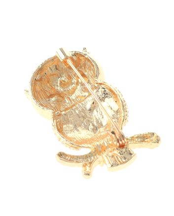 Crystal Owl Brooch  