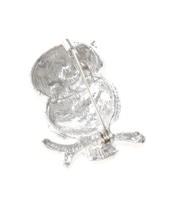 Crystal Owl Brooch  