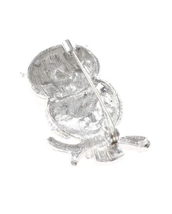 Crystal Owl Brooch  