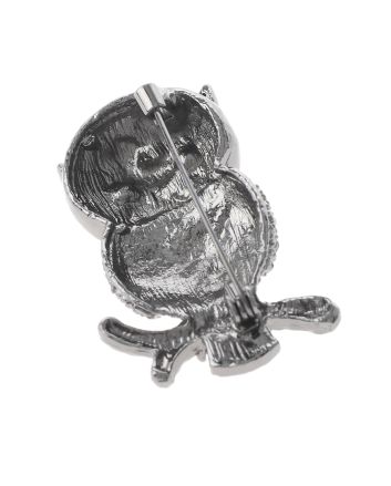 Crystal Owl Brooch  