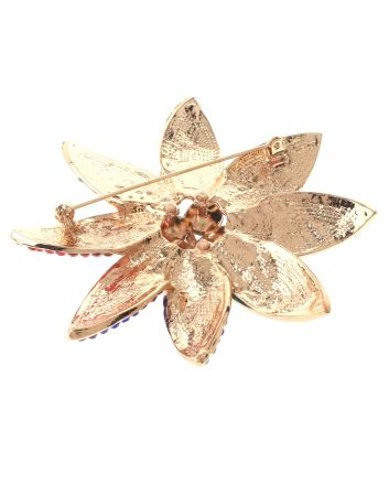 Large Crystal Flower Brooch