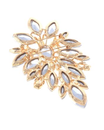 Extra Large Crystal Flower Brooch