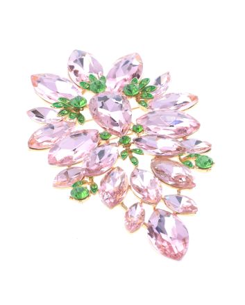 Extra Large Crystal Flower Brooch