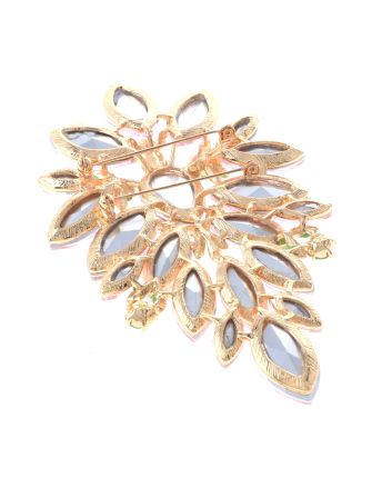 Extra Large Crystal Flower Brooch