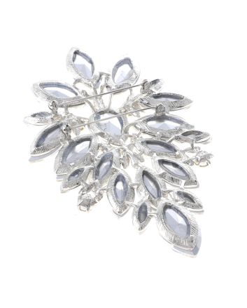 Extra Large Crystal Flower Brooch