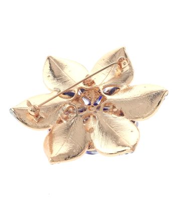 Crystal Flower Brooch