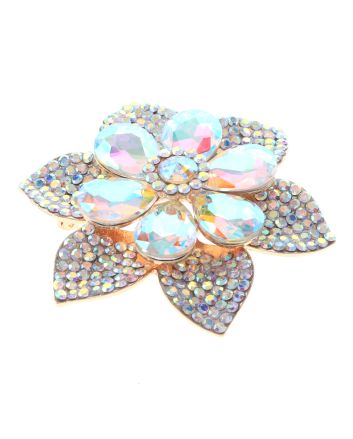 Crystal Flower Brooch