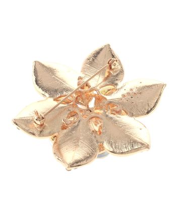 Crystal Flower Brooch