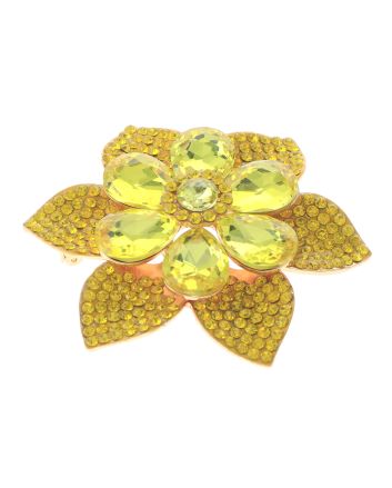Crystal Flower Brooch