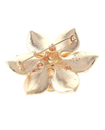 Crystal Flower Brooch
