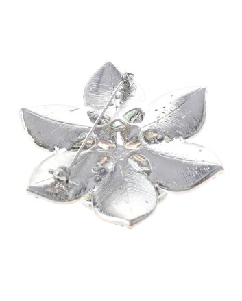Crystal Flower Brooch