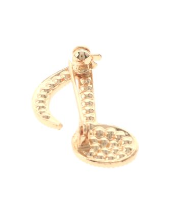 Crystal Music Note Brooch