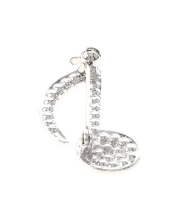 Crystal Music Note Brooch