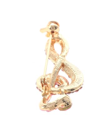 Crystal Treble Clef Brooch
