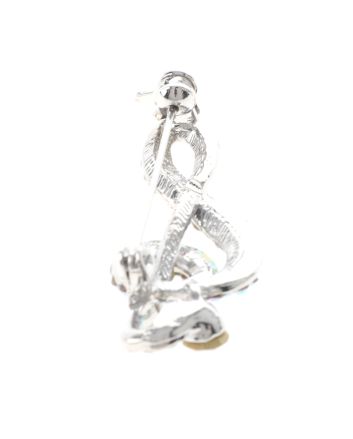 Crystal Treble Clef Brooch