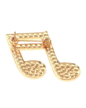 Crystal Music Note Brooch
