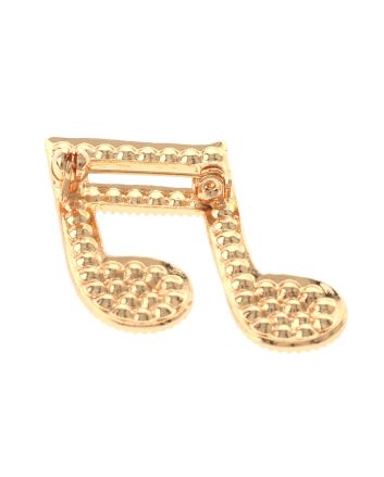 Crystal Music Note Brooch