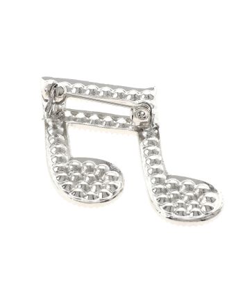 Crystal Music Note Brooch
