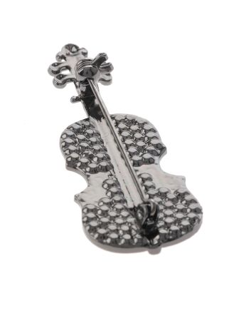 Crystal Violin Brooch