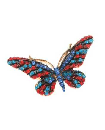 Crystal Butterfly Brooch