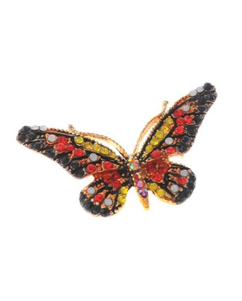 Crystal Butterfly Brooch