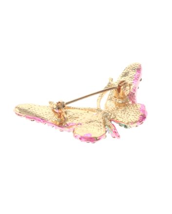 Crystal Butterfly Brooch