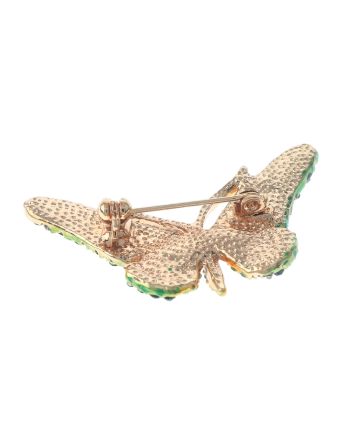 Crystal Butterfly Brooch